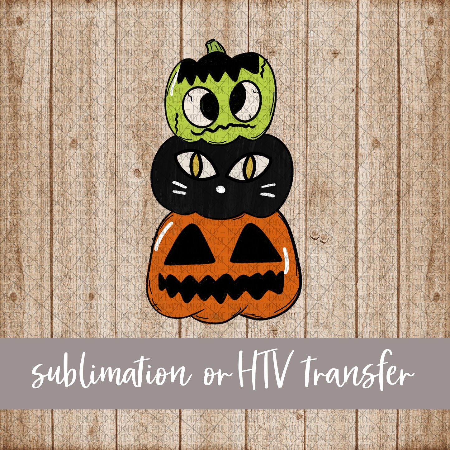 Pumpkin, Stacked - Sublimation or HTV Transfer