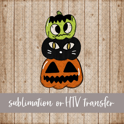 Pumpkin, Stacked - Sublimation or HTV Transfer