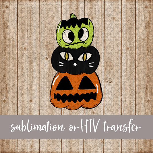 Pumpkin, Stacked - Sublimation or HTV Transfer