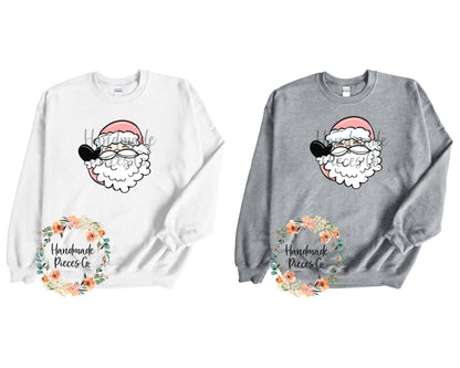 Santa, Pink - Sublimation or HTV Transfer