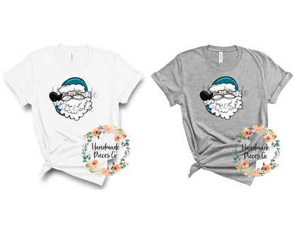 Santa, Teal - Sublimation or HTV Transfer