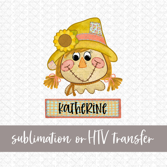 Scarecrow, Girl with Name - Sublimation or HTV Transfer