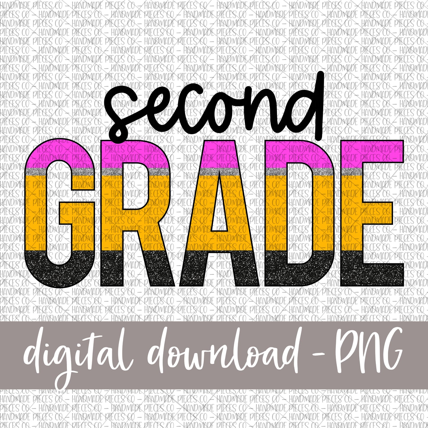 Second Grade, Pencil Print - Digital Download