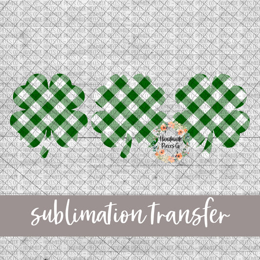 Shamrock Trio, Plaid - Sublimation Transfer