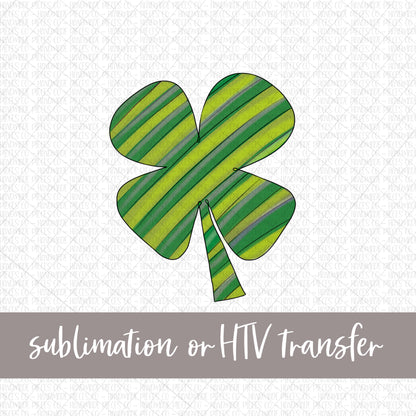 Shamrock, Striped - Sublimation or HTV Transfer