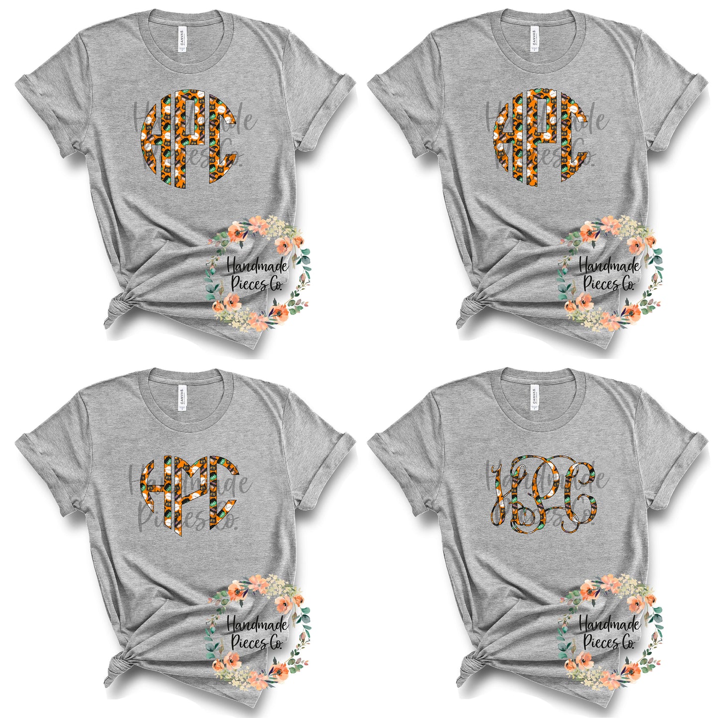 Halloween Monogram, Pattern 3 - Sublimation or HTV Transfer