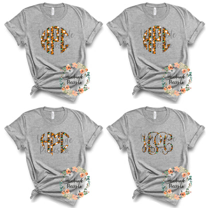 Halloween Monogram, Pattern 3 - Sublimation or HTV Transfer