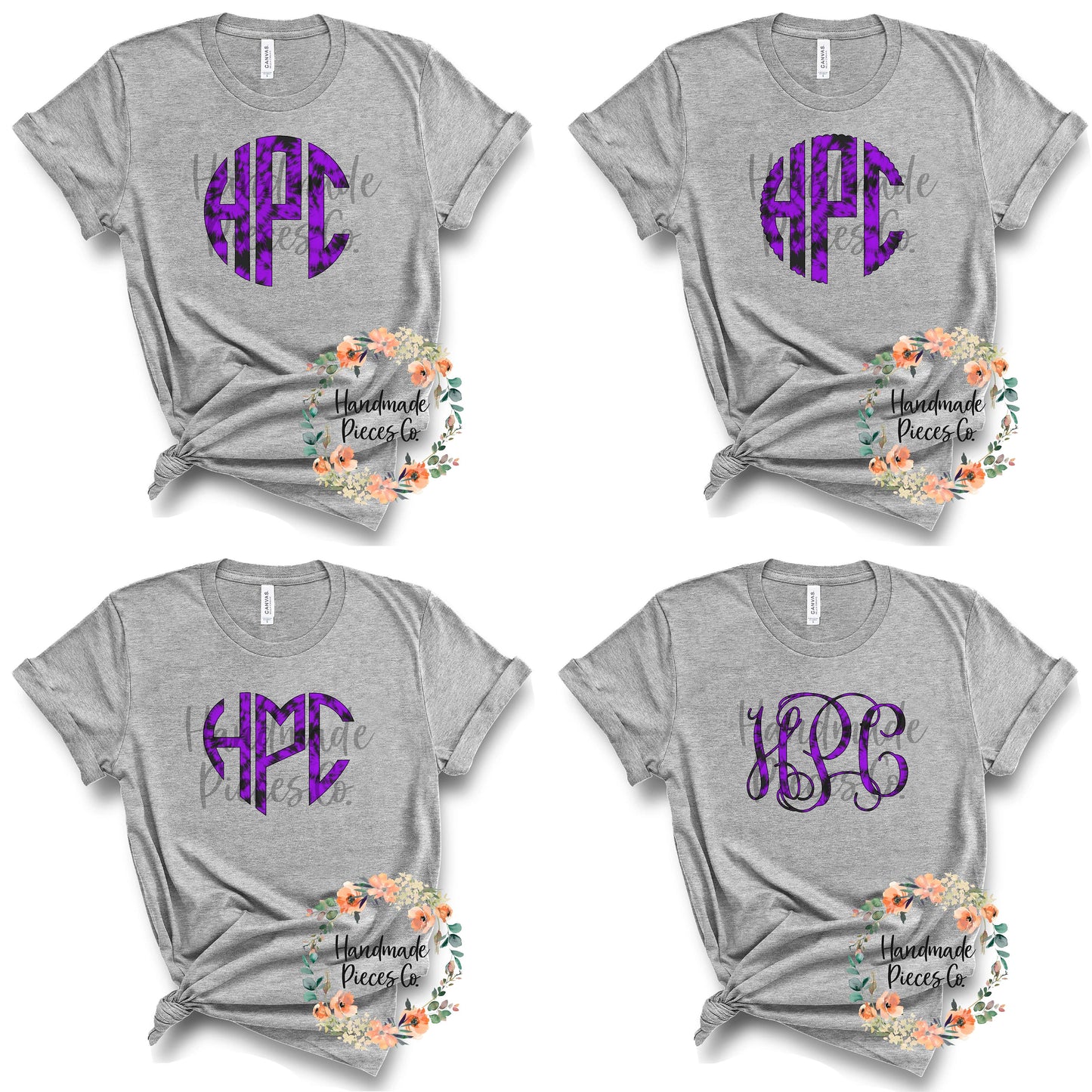 Halloween Tie Dye Monogram, Purple - Sublimation or HTV Transfer