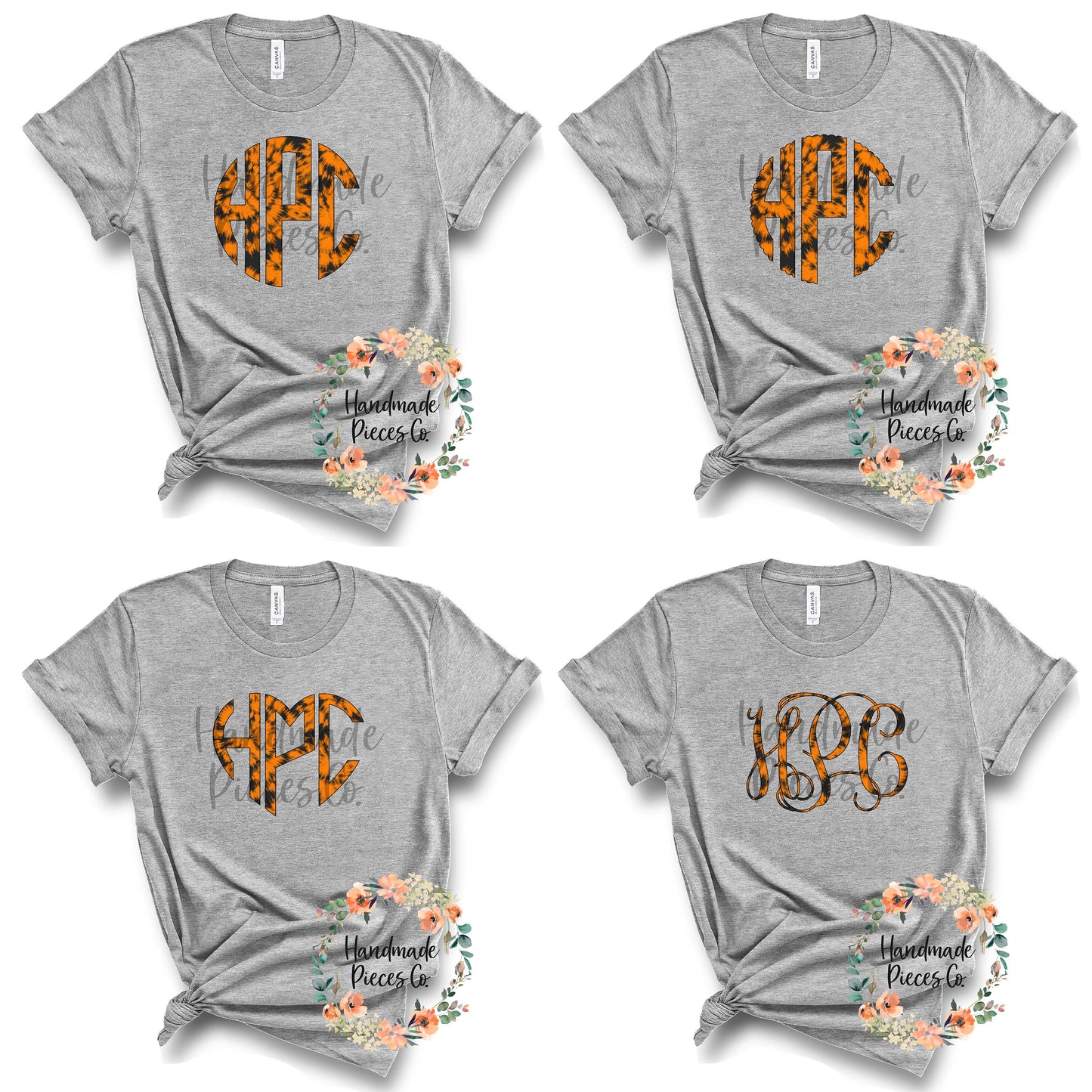 Halloween Tie Dye Monogram, Orange - Sublimation or HTV Transfer