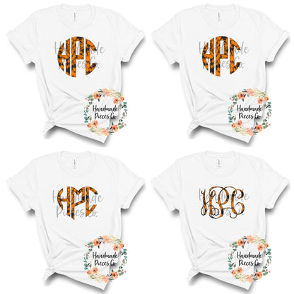 Halloween Tie Dye Monogram, Orange - Sublimation or HTV Transfer