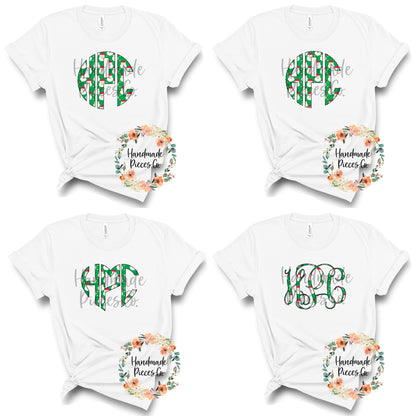 Santa Monogram, Green - Sublimation or HTV Transfer