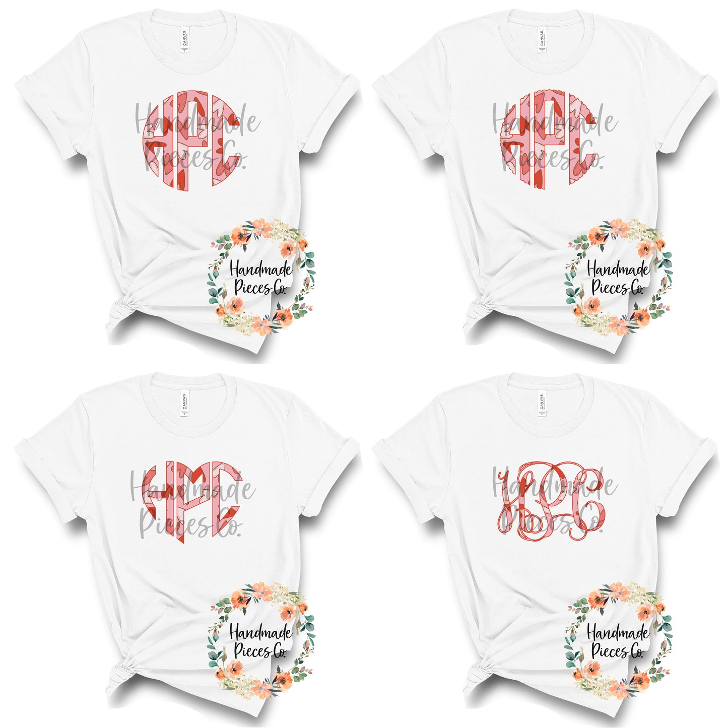 Heart Doodle Monogram - Sublimation or HTV Transfer