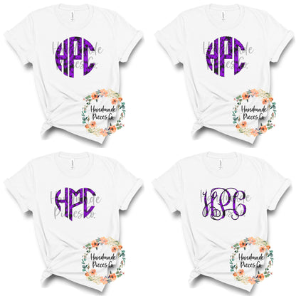 Halloween Tie Dye Monogram, Purple - Sublimation or HTV Transfer