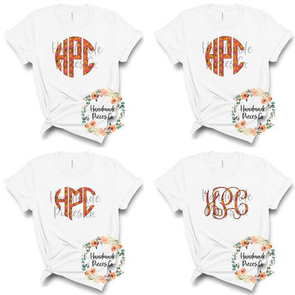 Pumpkin Monogram, Pink - Sublimation or HTV Transfer