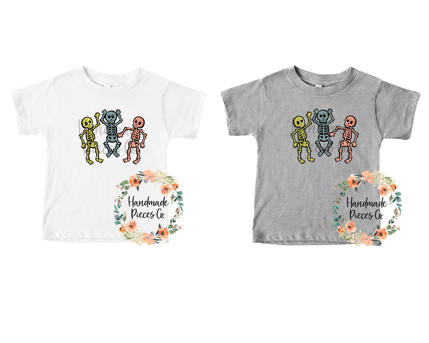 Dancing Skeleton Trio, Grey Blue Pink - Sublimation or HTV Transfer