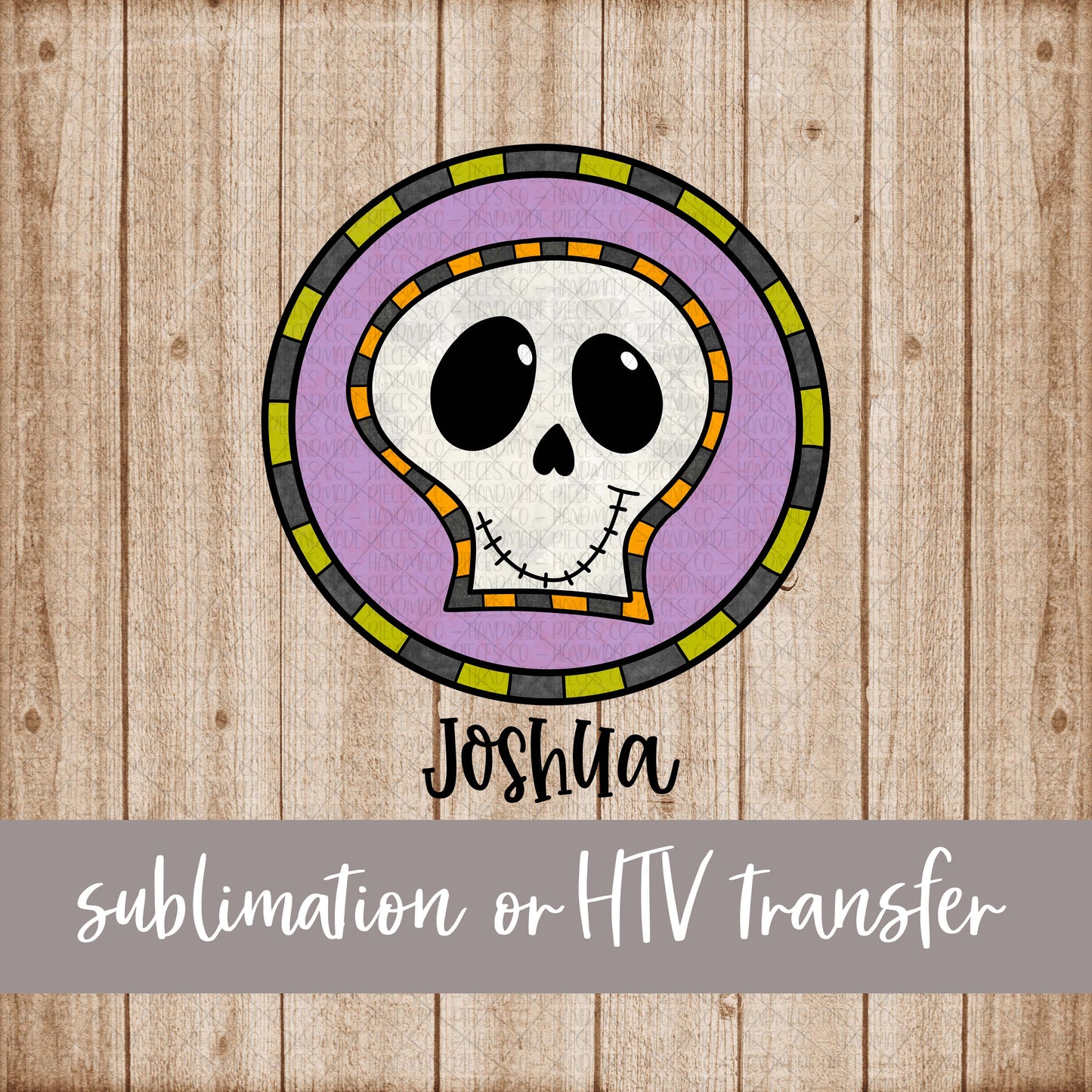 Skeleton, Frame - Name Optional - Sublimation or HTV Transfer