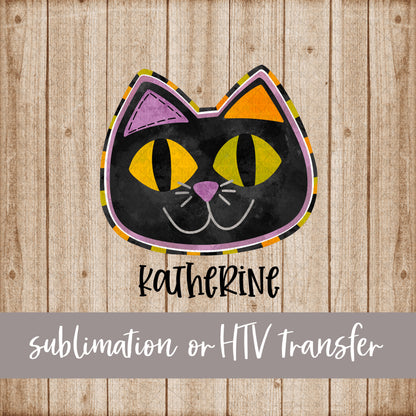 Cat - Name Optional - Sublimation or HTV Transfer