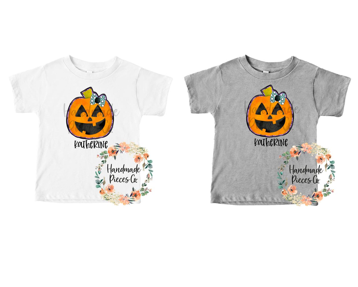 JackoLantern, Bow - Name Optional - Sublimation or HTV Transfer