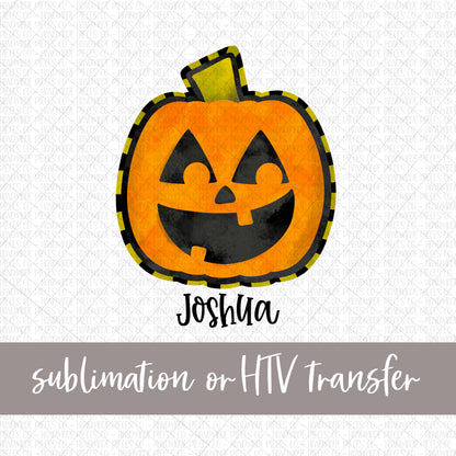 JackoLantern with Name - Sublimation or HTV Transfer