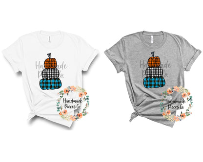 Pumpkins Stacked, Plaid - Sublimation or HTV Transfer