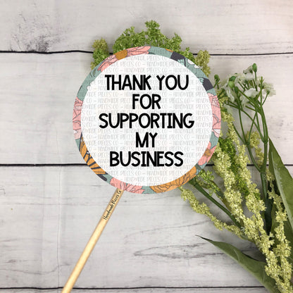 Thank You for Supporting my Business Packaging Sticker, Spring Theme