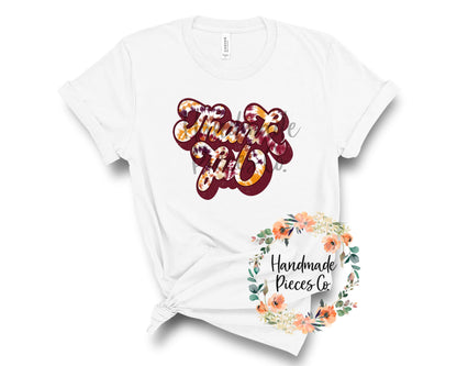 Thankful, Retro Tie Dye - Sublimation or HTV Transfer