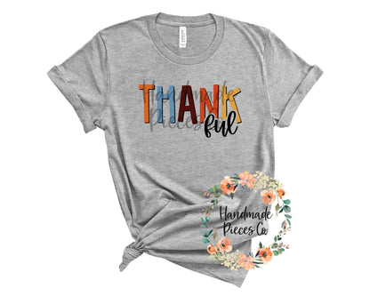 Thankful, Version 3 - Sublimation or HTV Transfer