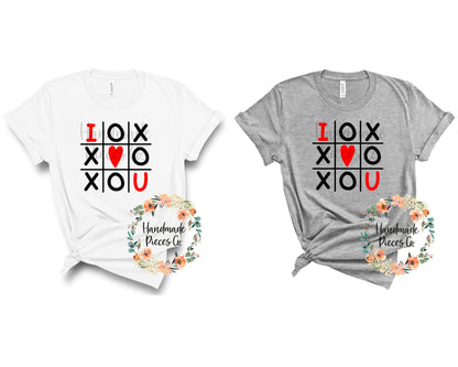 I Love You, Tic Tac Toe - Sublimation or HTV Transfer