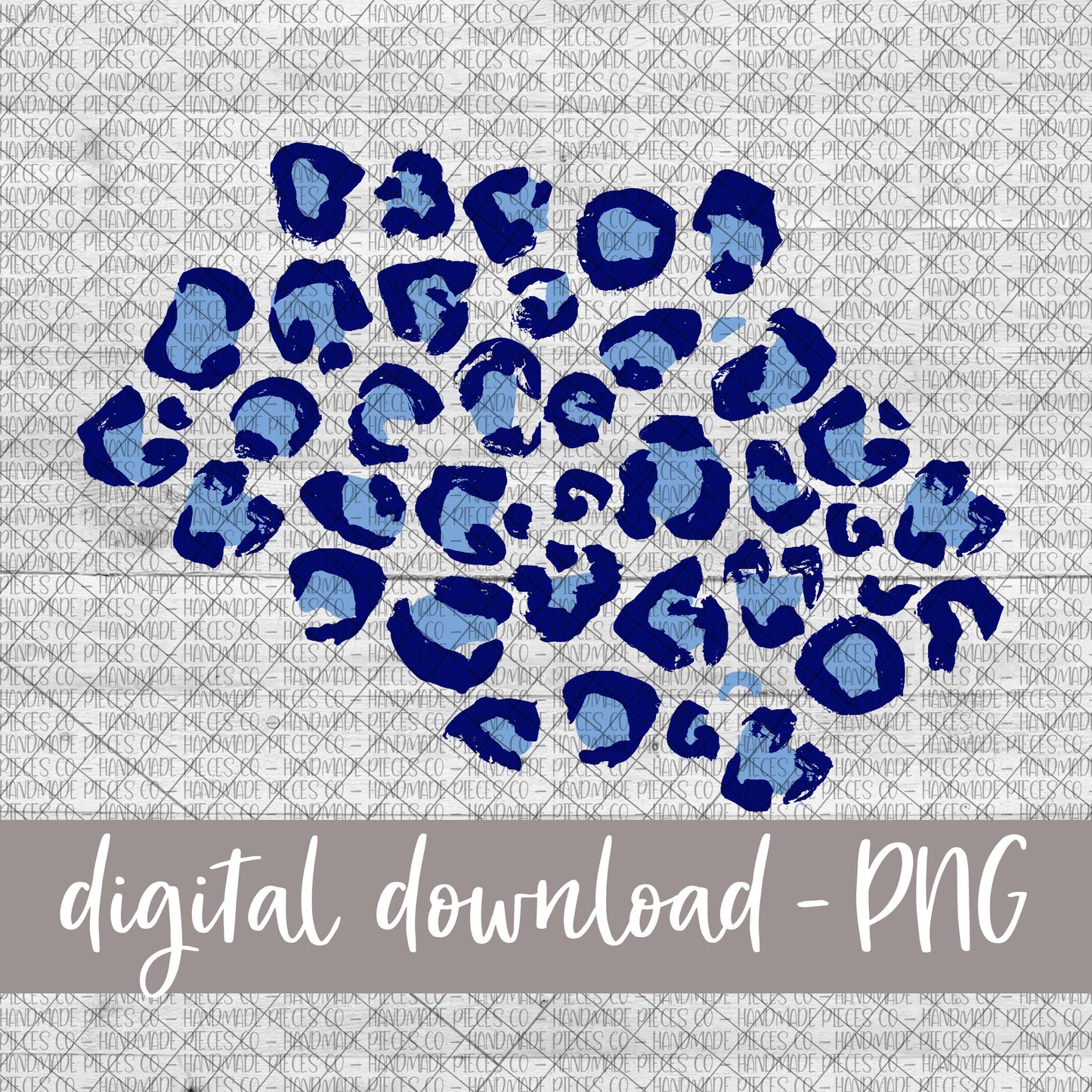 Leopard Patch, Blue Tinted - Digital Download