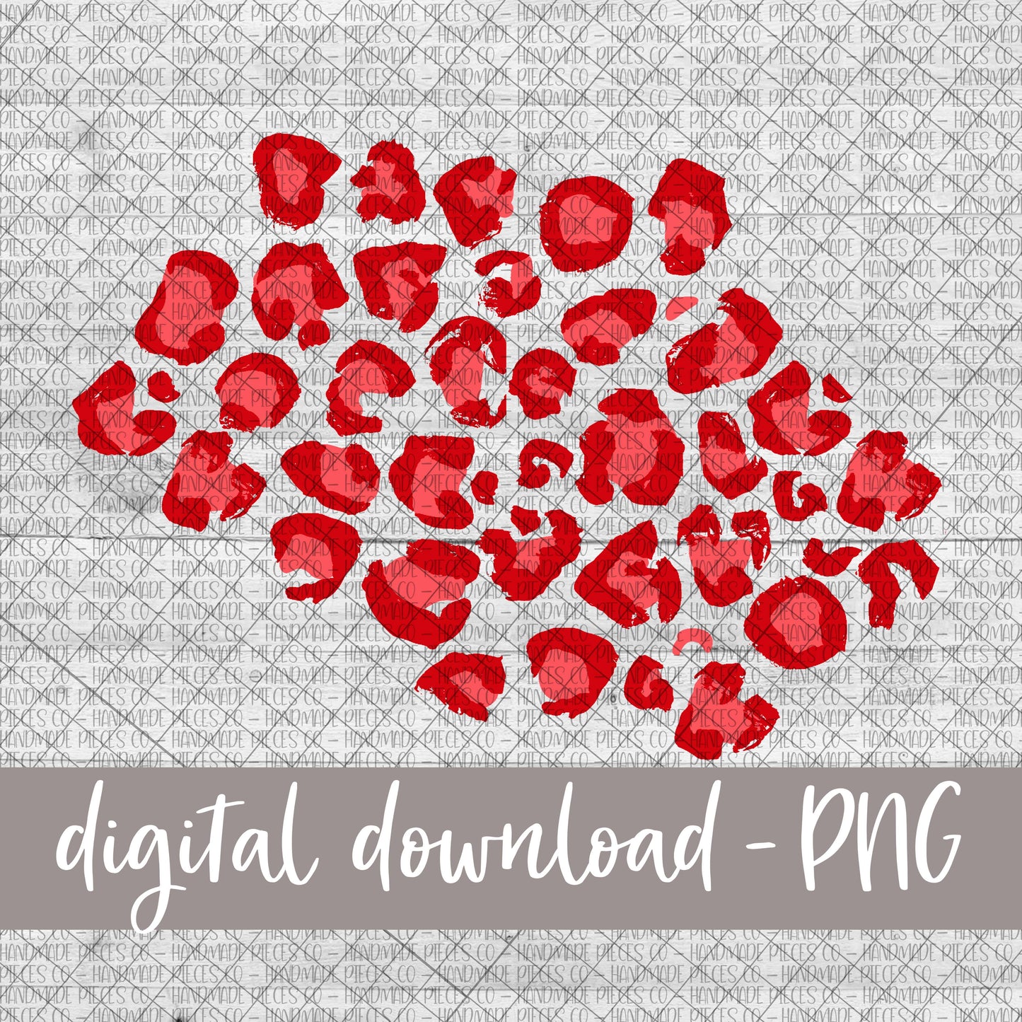 Leopard Patch, Red Tinted - Digital Download