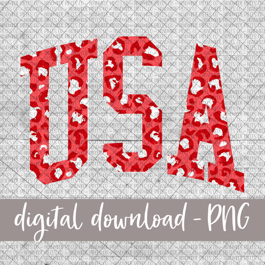 USA, Leopard Red, Curved - Digital Download