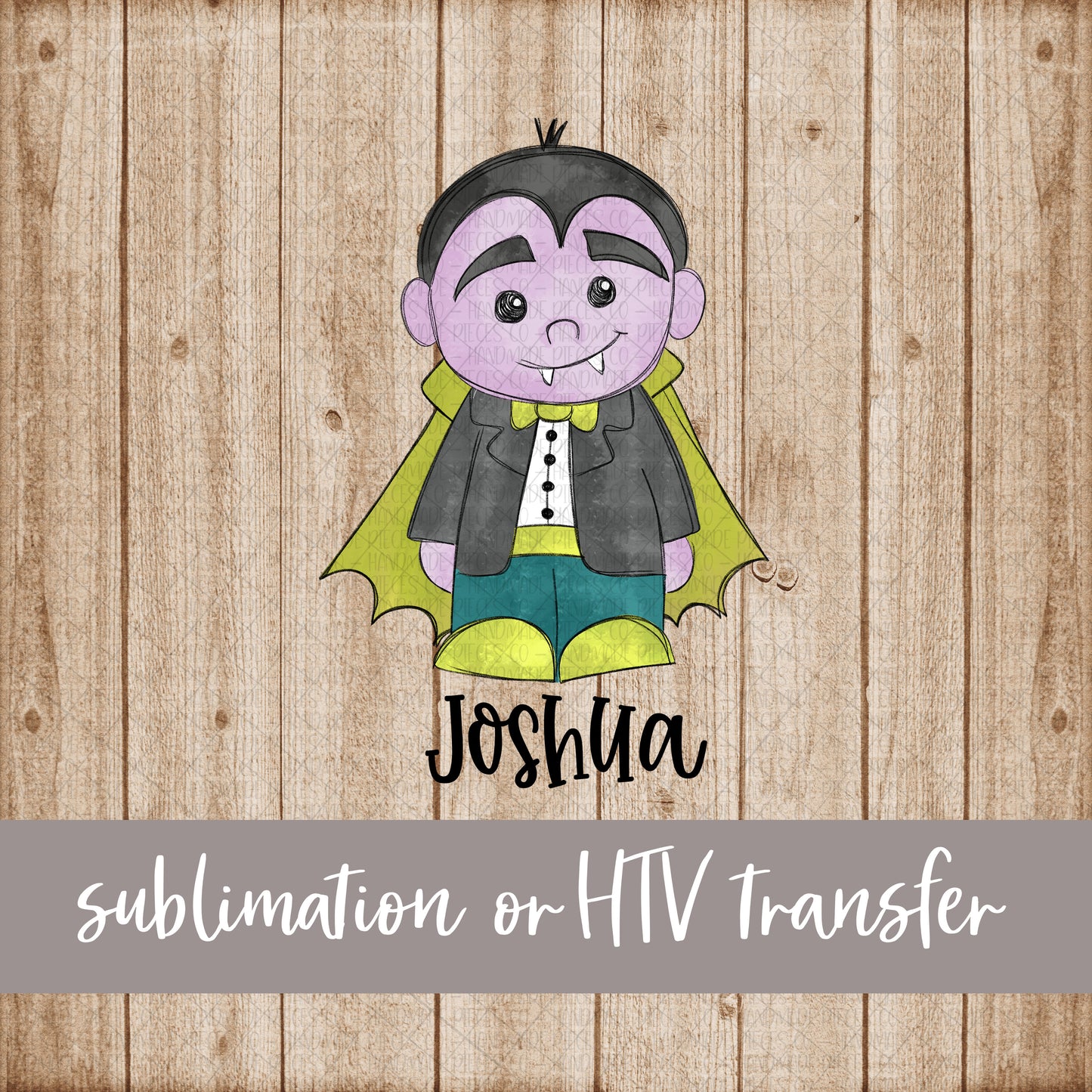 Dracula, Boy - Name Optional - Sublimation or HTV Transfer