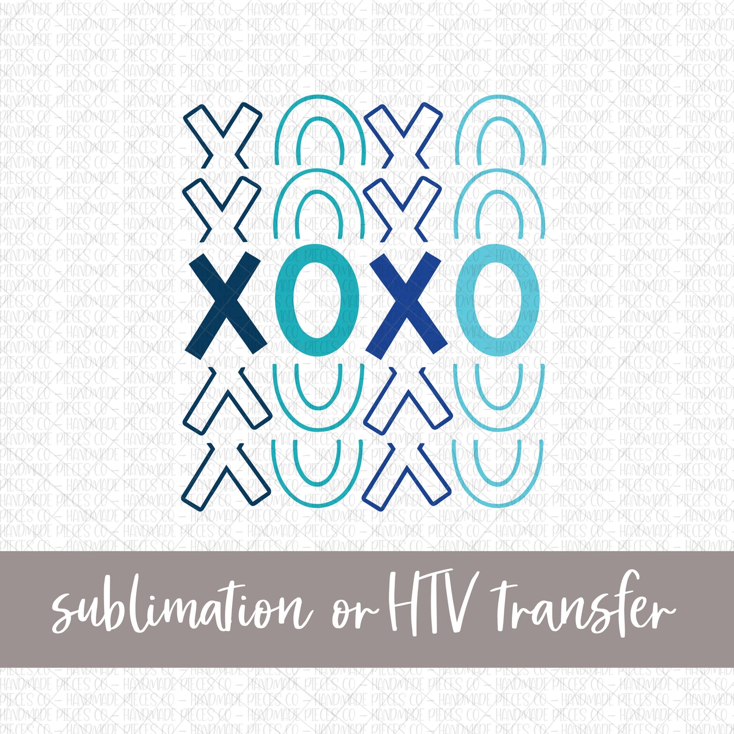 XOXO, Blue - Sublimation or HTV Transfer