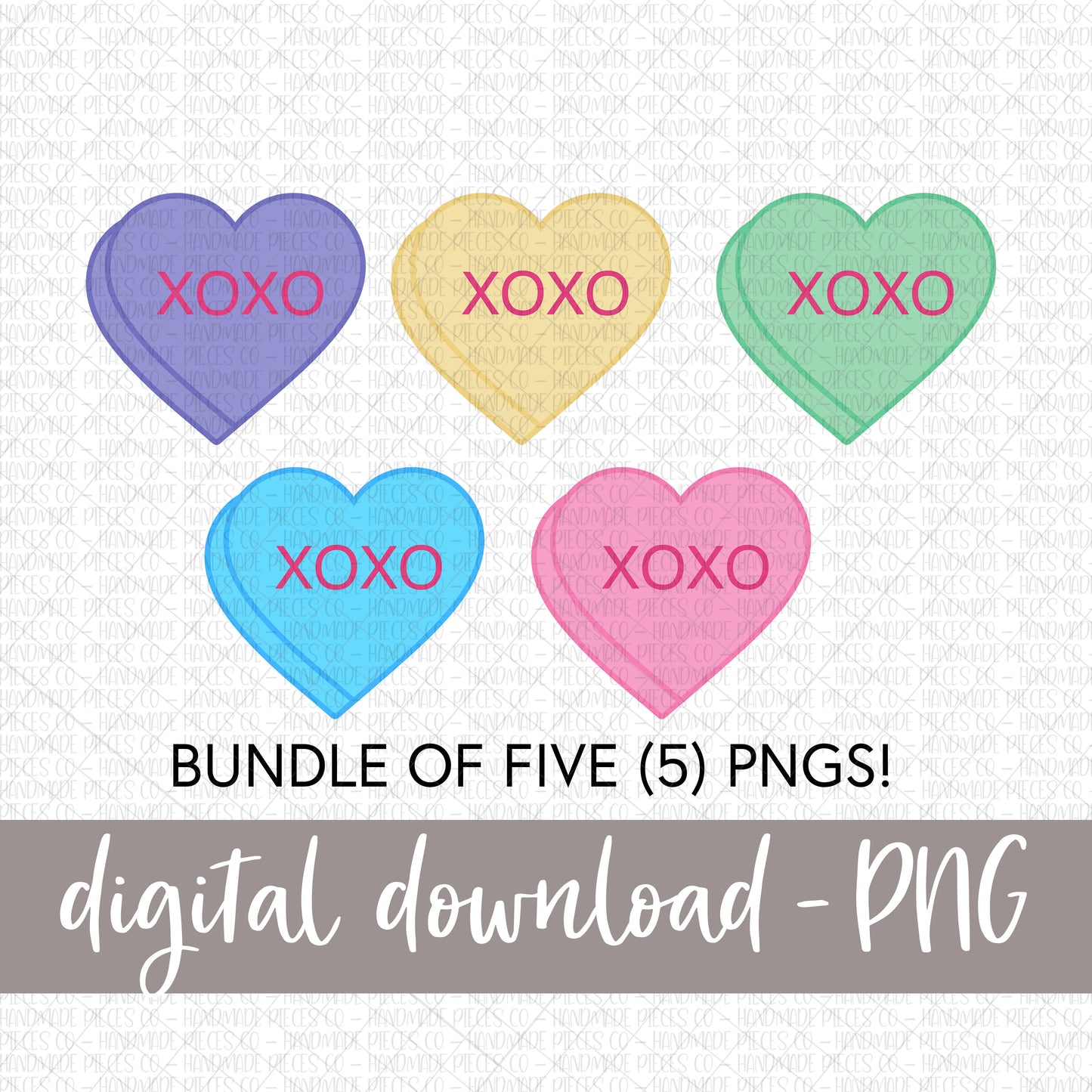 XOXO Candy Heart, Bundle - Digital Download