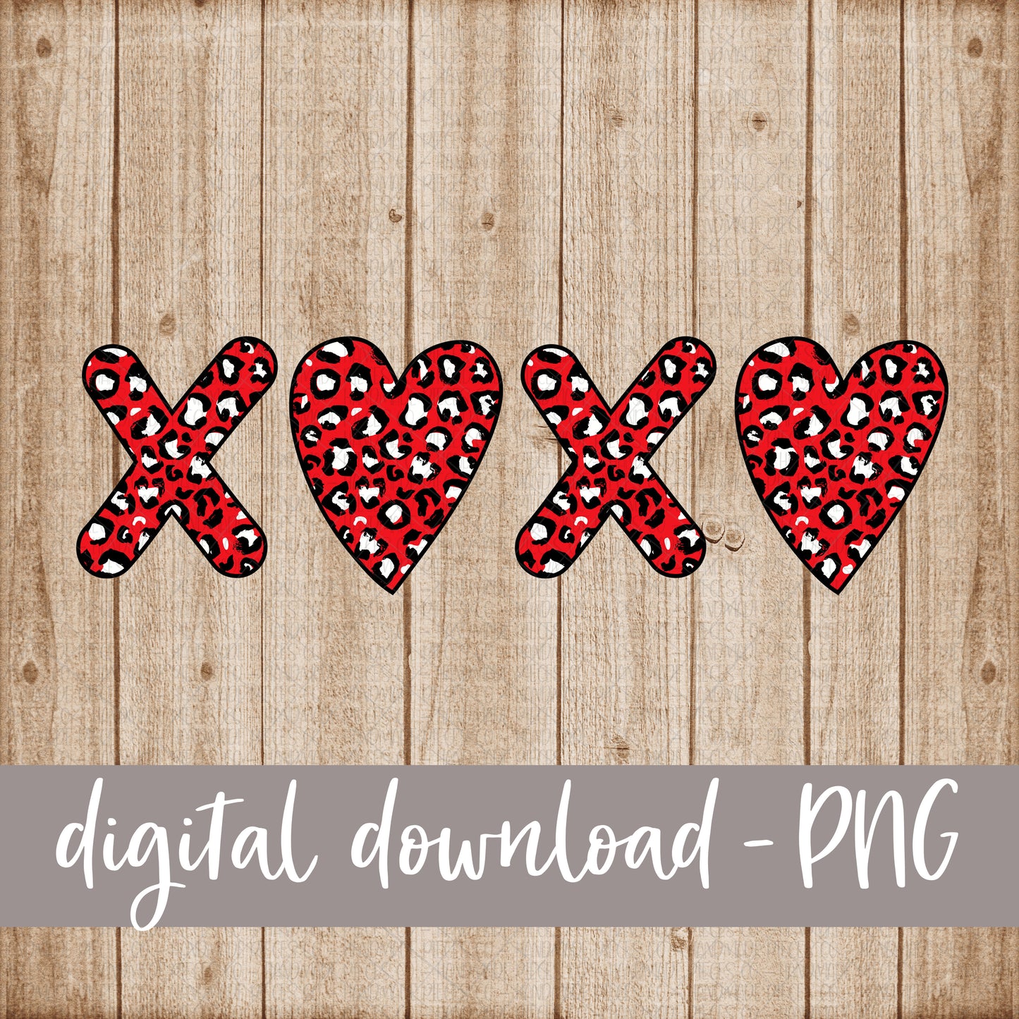 XOXO, Leopard Red - Digital Download