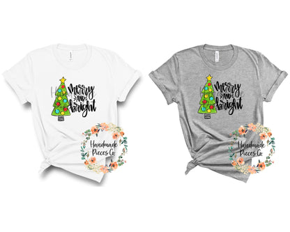 Christmas Tree, Merry and Bright - Sublimation or HTV Transfer