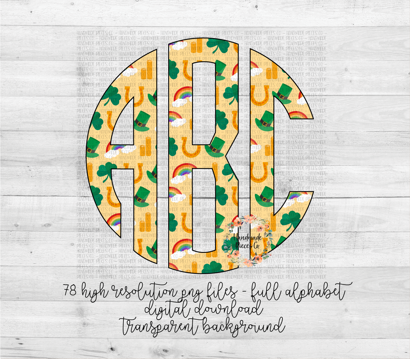 St. Patrick's Day Monogram - Multiple Styles - Digital Download