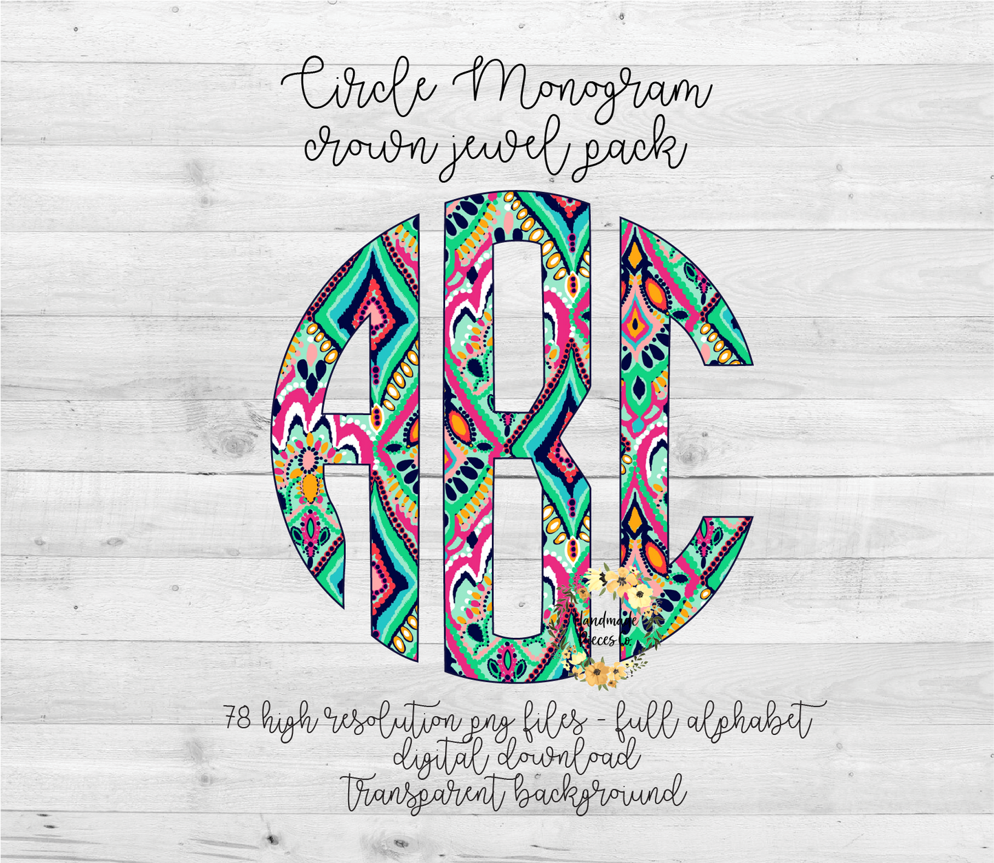 Crown Jewels Monogram - Multiple Styles - Digital Download