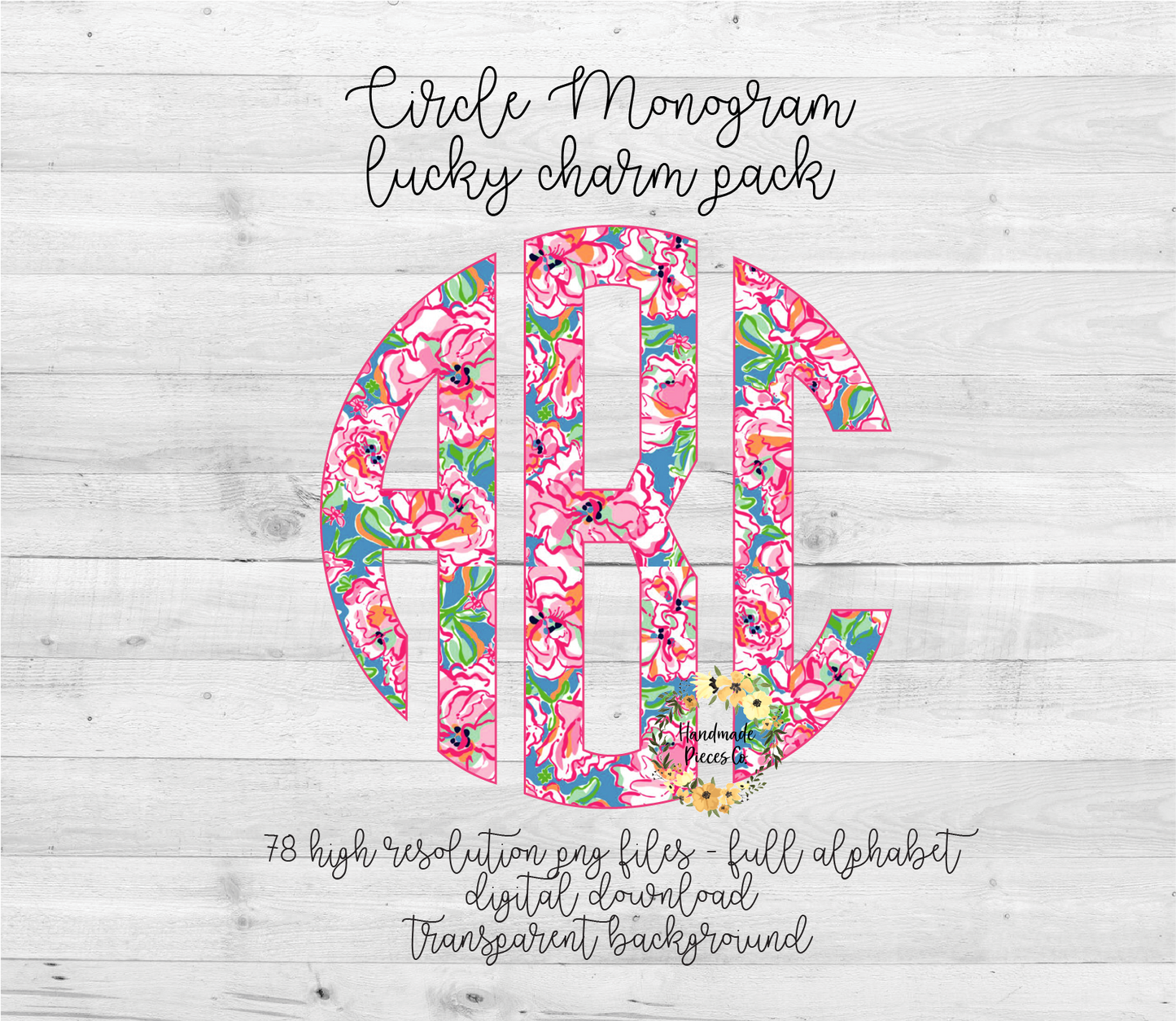 Lucky Charm Monogram - Multiple Styles - Digital Download