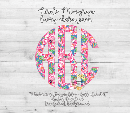 Lucky Charm Monogram - Multiple Styles - Digital Download