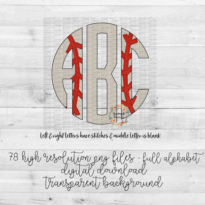 Baseball Monogram - Multiple Styles - Digital Download