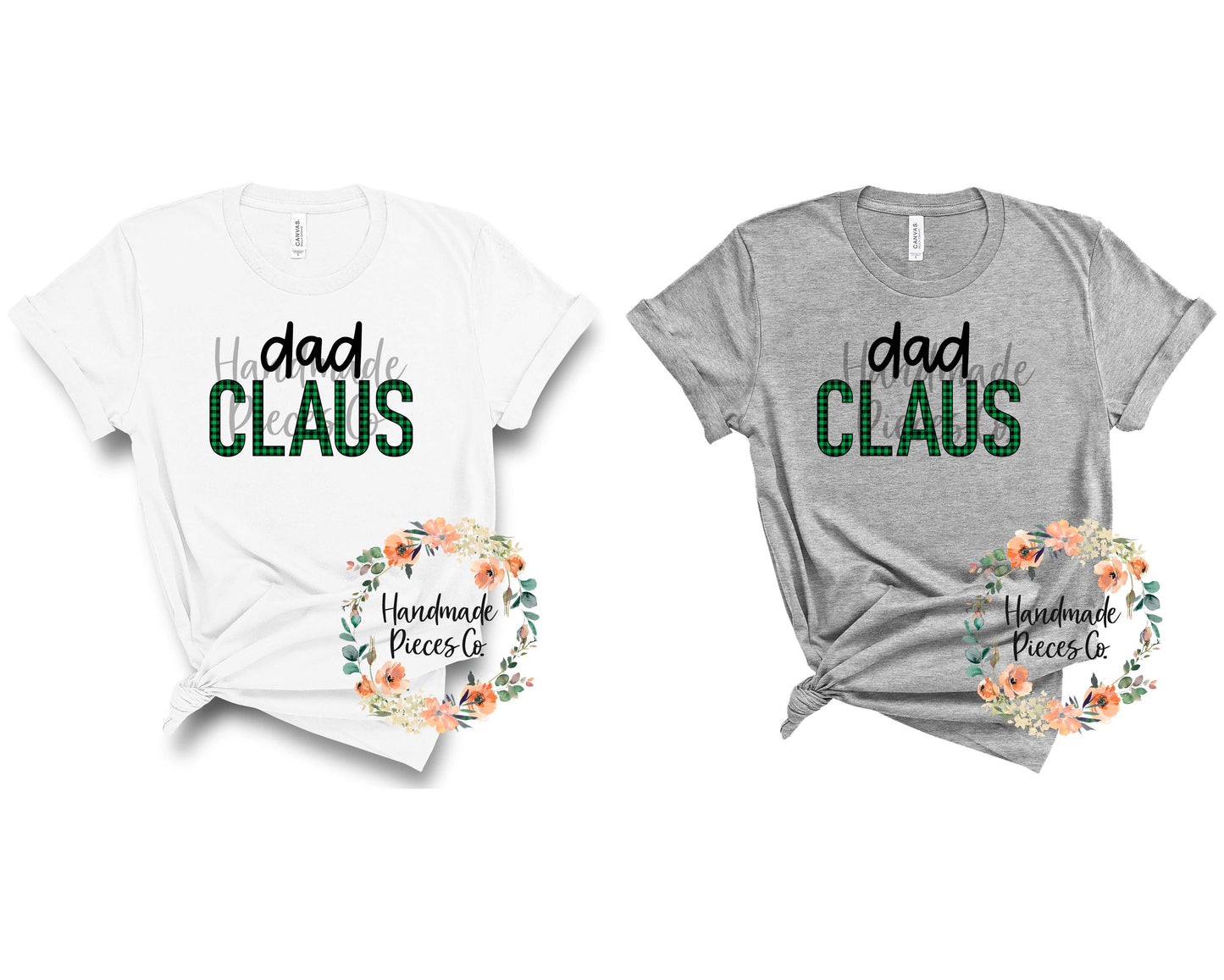 Dad Claus, Green Buffalo Plaid - Sublimation or HTV Transfer