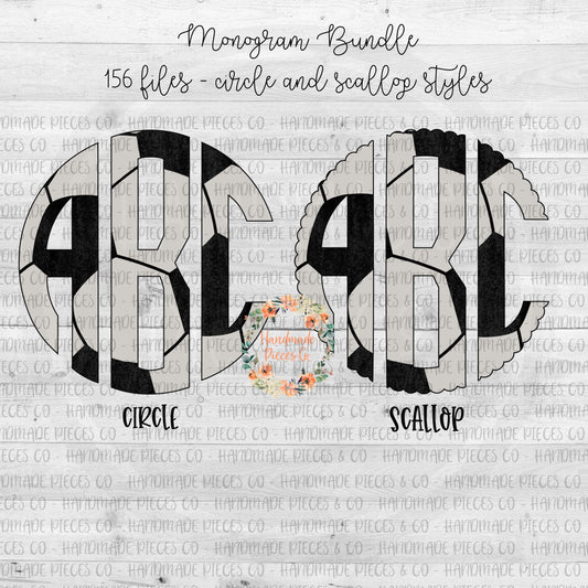 Soccer Monogram - Multiple Styles - Digital Download