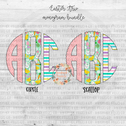 Easter Trio Monogram - Multiple Styles - Digital Download