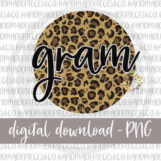 Gram Round, Leopard - Digital Download