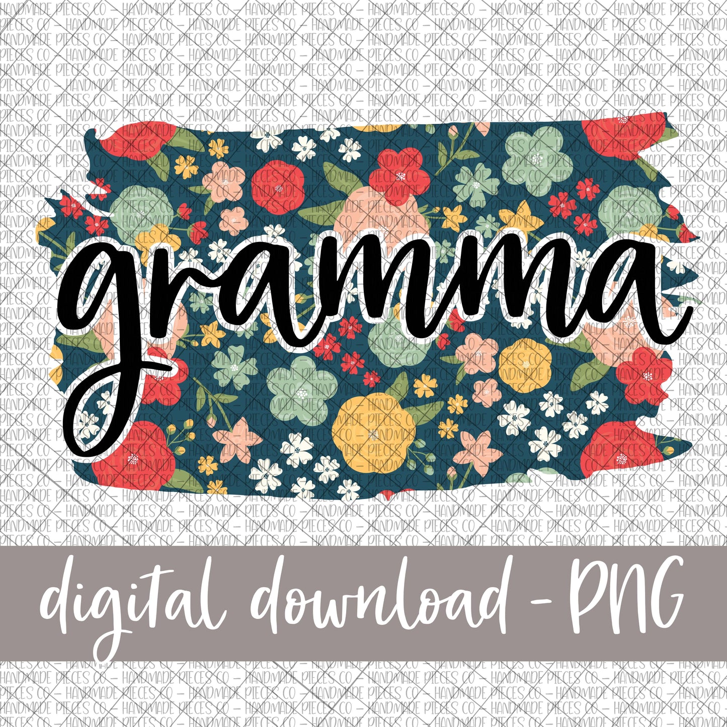 Gramma Brushstroke, Floral 6 - Digital Download