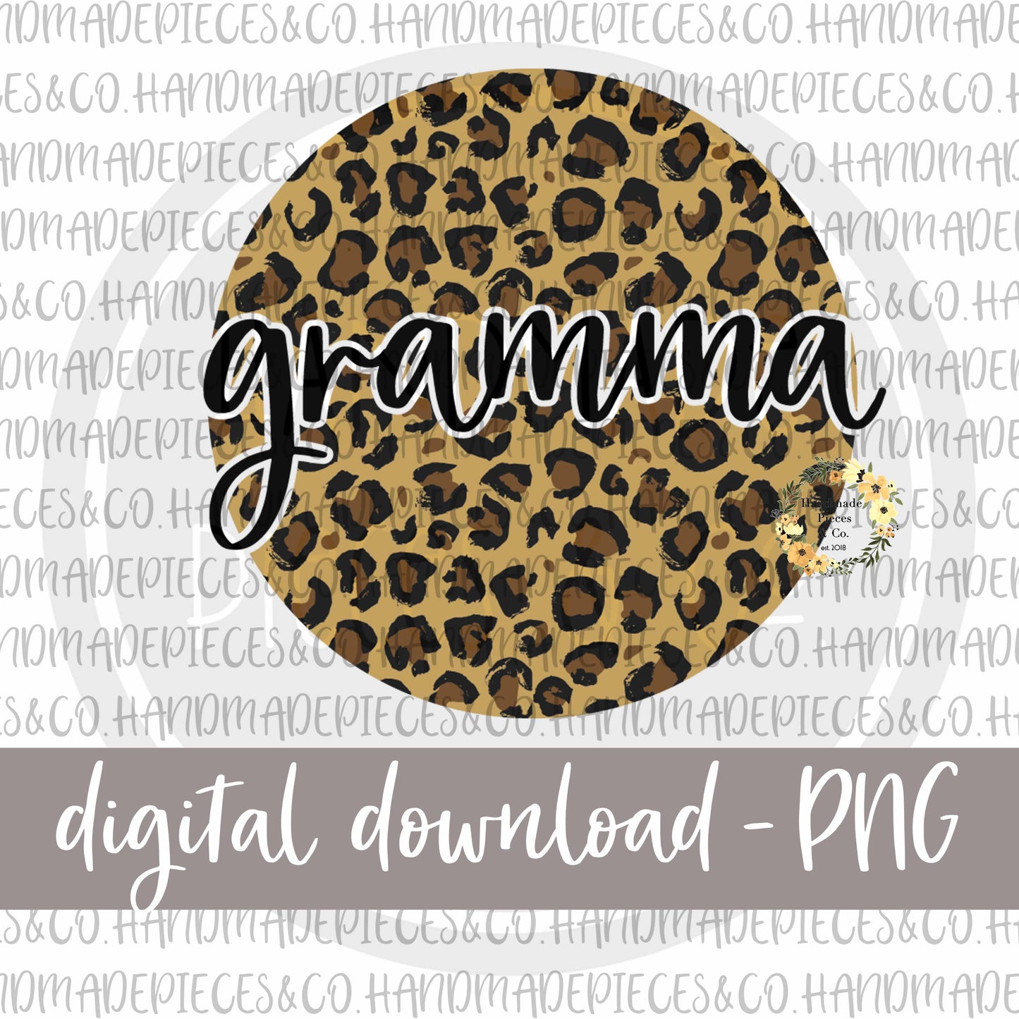 Gramma Round, Leopard - Digital Download