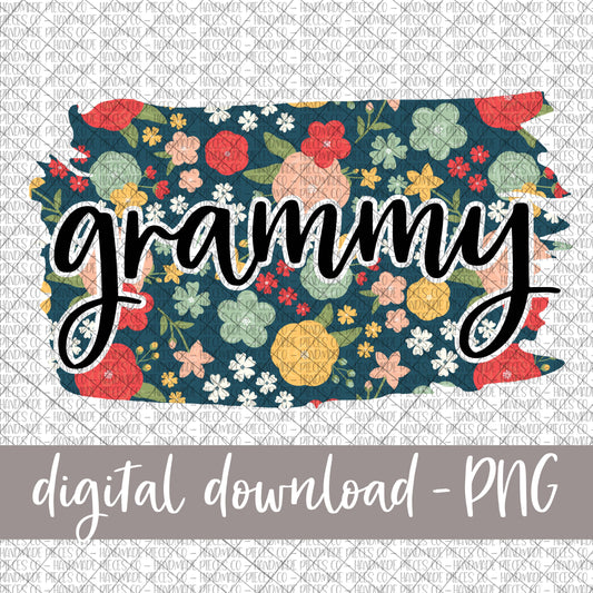 Grammy Brushstroke, Floral 6 - Digital Download