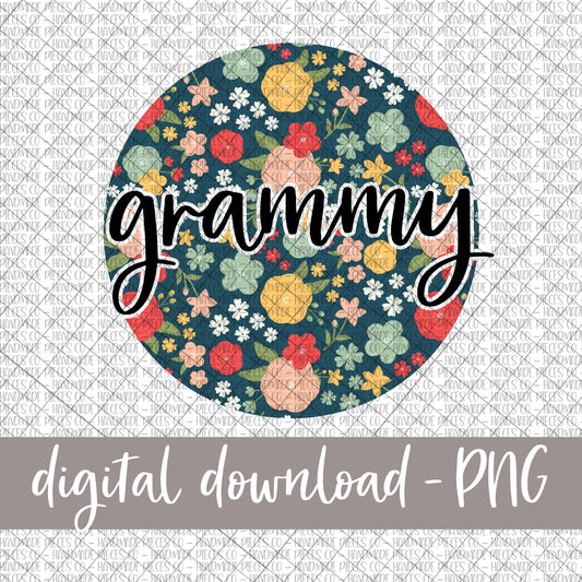 Grammy Round, Floral 6 - Digital Download