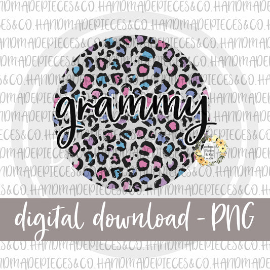 Grammy Round, Leopard Spring Pastel - Digital Download